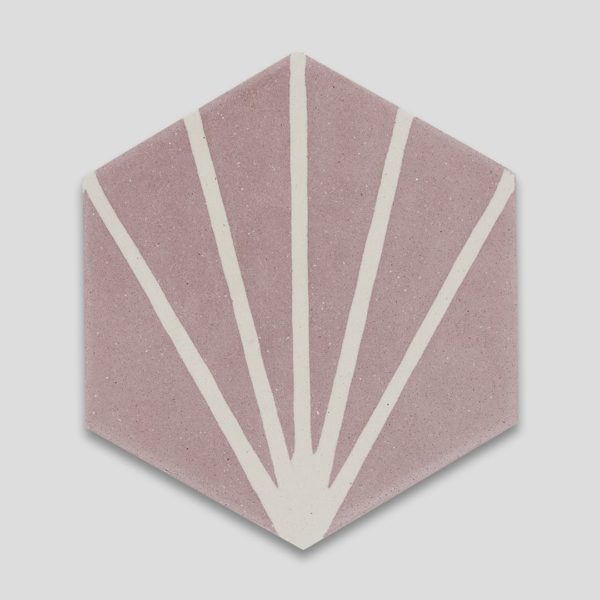 Hexagonal Euboea Pink & White - Image 2