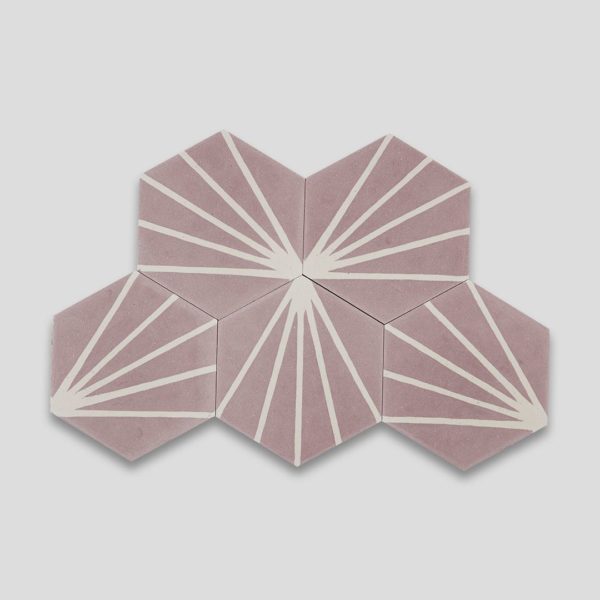 Hexagonal Euboea Pink & White - Image 3