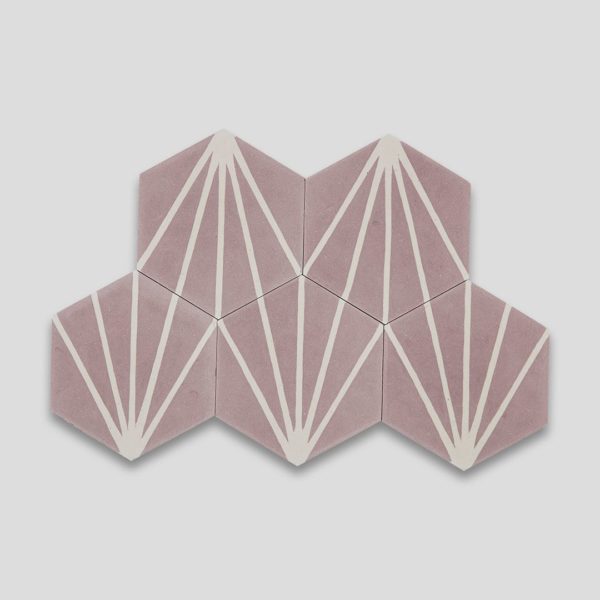 Hexagonal Euboea Pink & White - Image 4