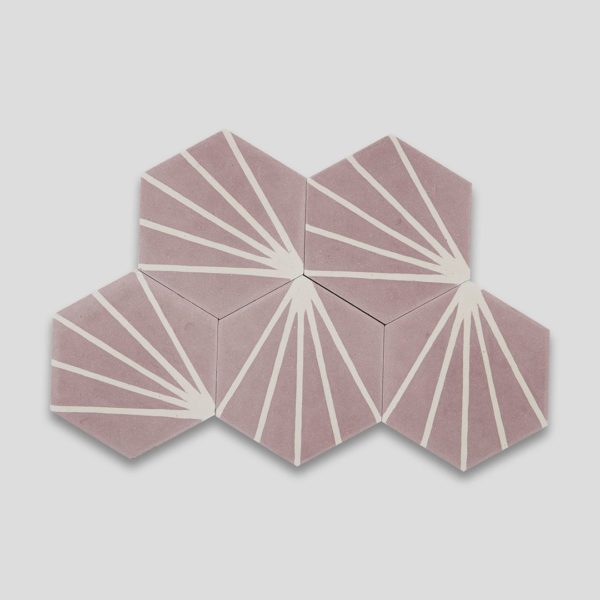 Hexagonal Euboea Pink & White - Image 5