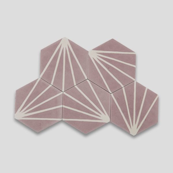 Hexagonal Euboea Pink & White - Image 6