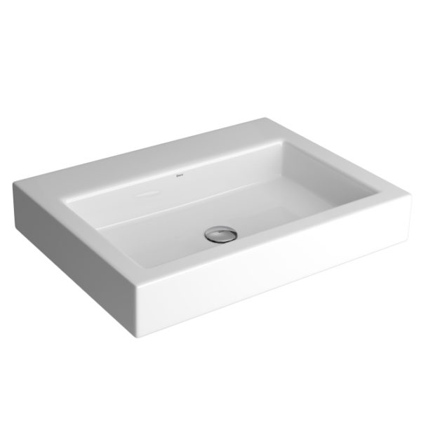 Art,L19.17  Square Countertop Basin White  60*45CM - Image 2