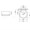 Art, L.71C.17 Wall Mounted Round Basin White With Towel Holder - Image 2