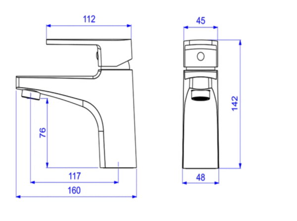 Art, LEVEL 2875.C28 Deck Mounted Single Handle Basin Low Spout - Image 2