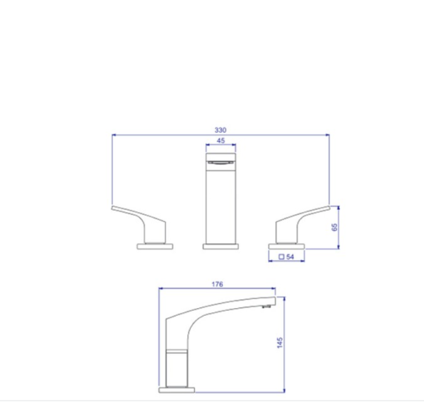 Art, 1877.C92  Deck Mounted Basin High Spout Mixer ‐Chrome - Image 2