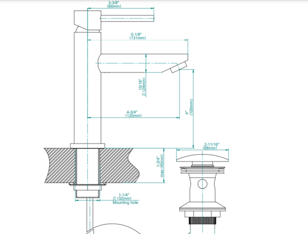 Art, ME Deck Mounted Single Handle Basin Long Spout - Image 2