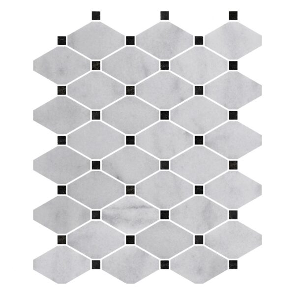 Carrara White Hexagon Marble Mosaic - Image 2