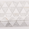 White Equilateral Triangle Honed Stone Mosaic Tiles - Image 2